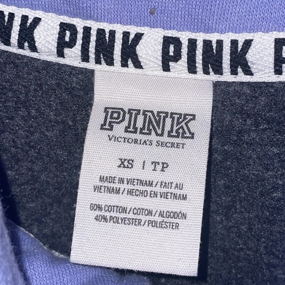 •PINK•MOCK NECK 1/4 ZIP FRESH VOLIET W/CHARCOAL GRAY COLORBLOCK PULLOVER XS - Picture 7 of 10